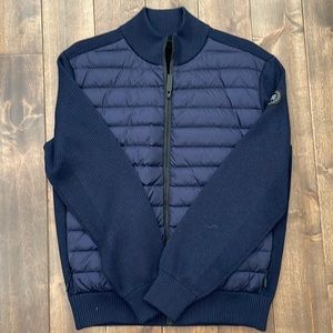 Canada Goose mens hybrid knit down jacket black label.